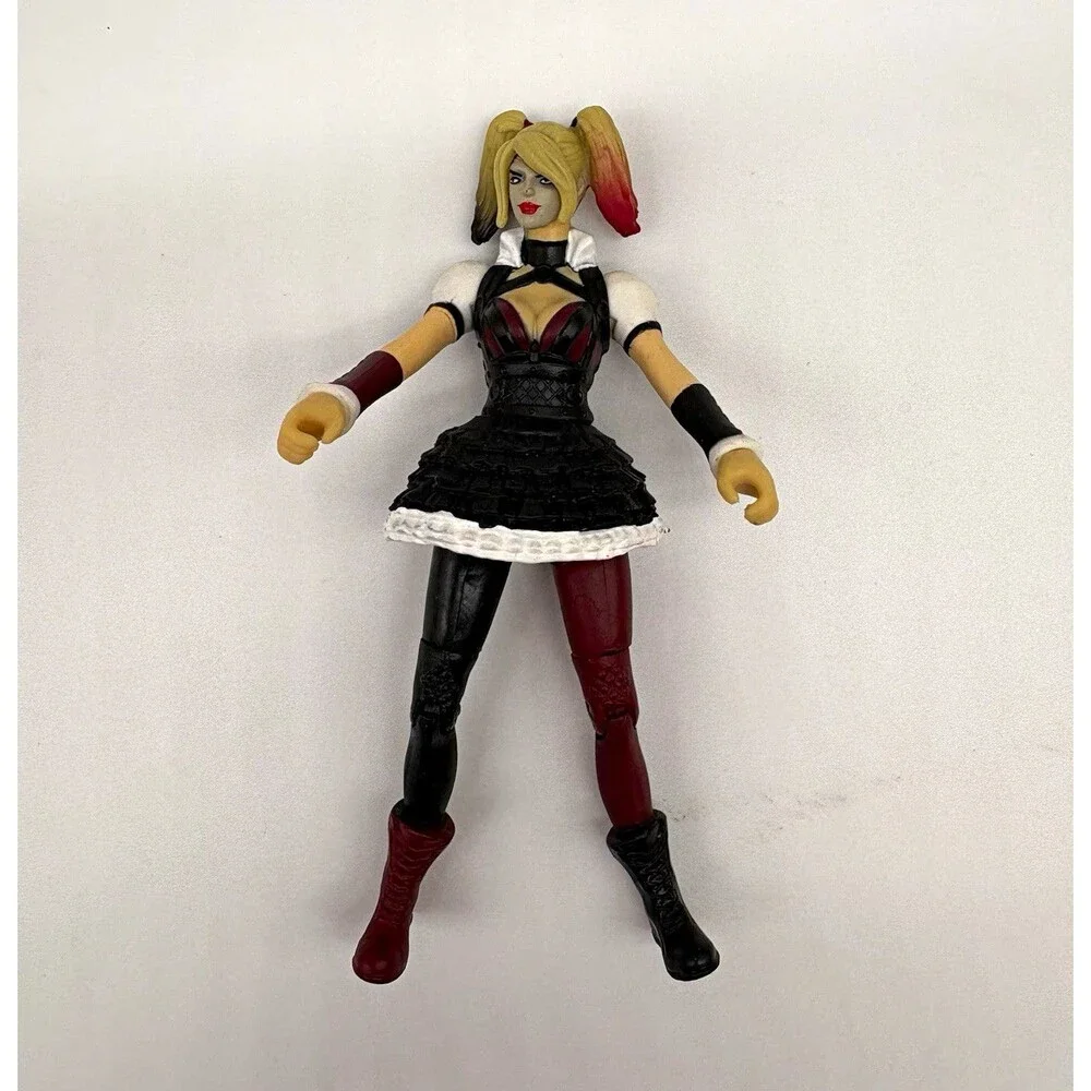 Harley Quinn Action Figure Plastic Black Red White Comic Character Toy